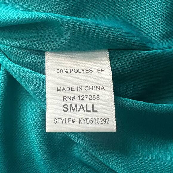 Annabella Woman's Emerald Green Floral Mini Dress Single Strap- Size S - Picture 5 of 9